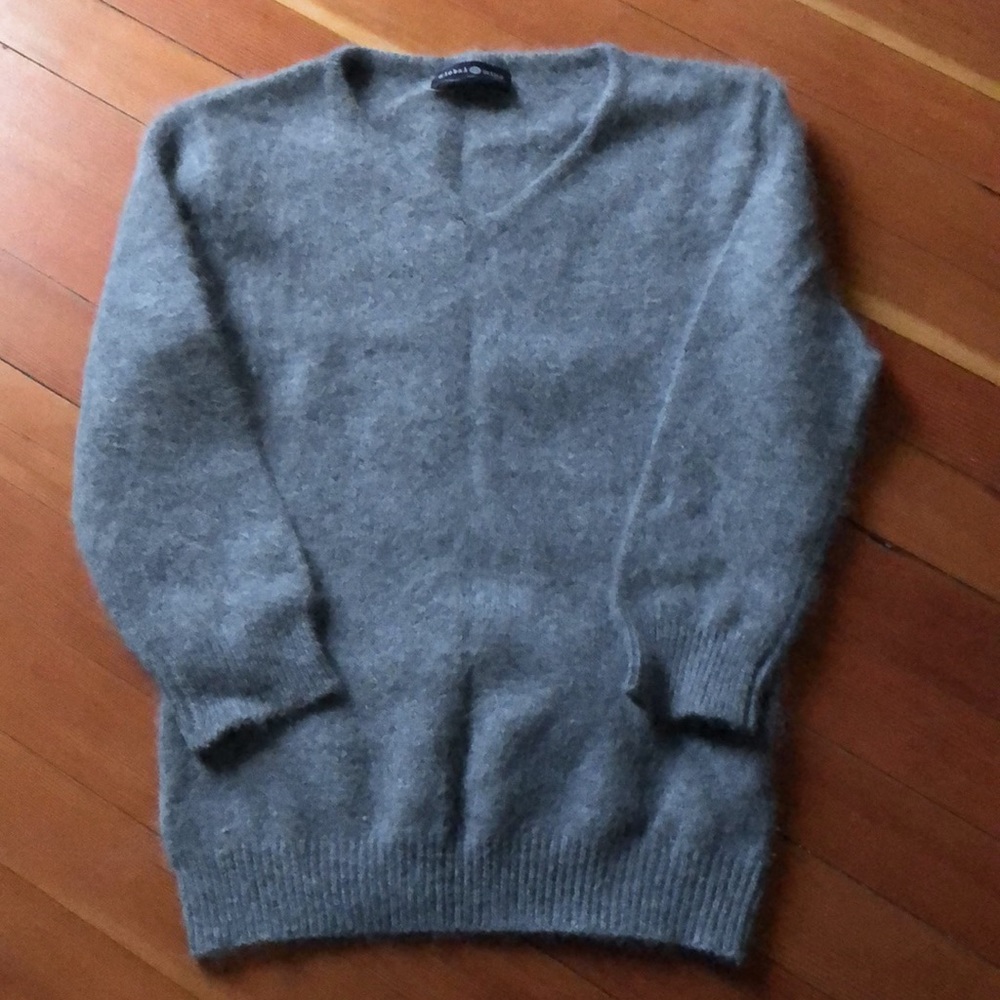 90s style angora sweater